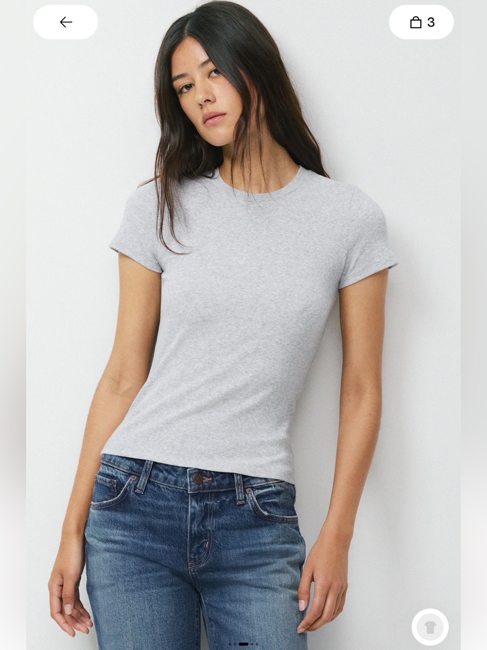 Aritzia HomeStretch Rib Tune T-Shirt, Small